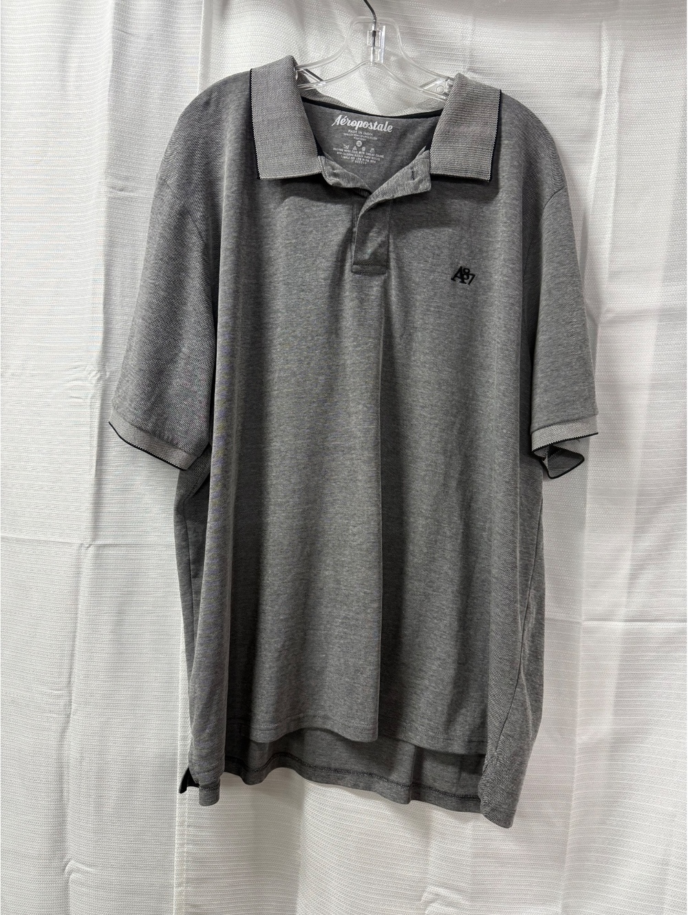 Aeropostale Men's Gray Polo Shirt Size 3XL